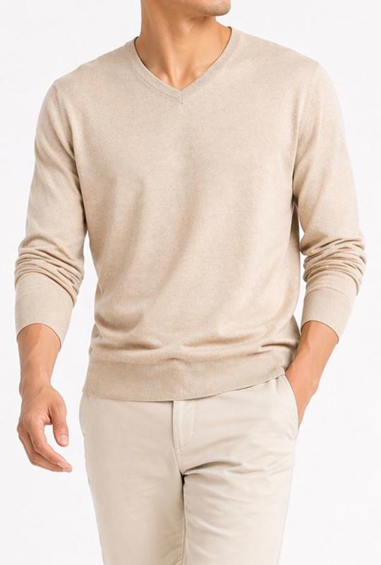 SWEATER CUELLO V LISO SINCE